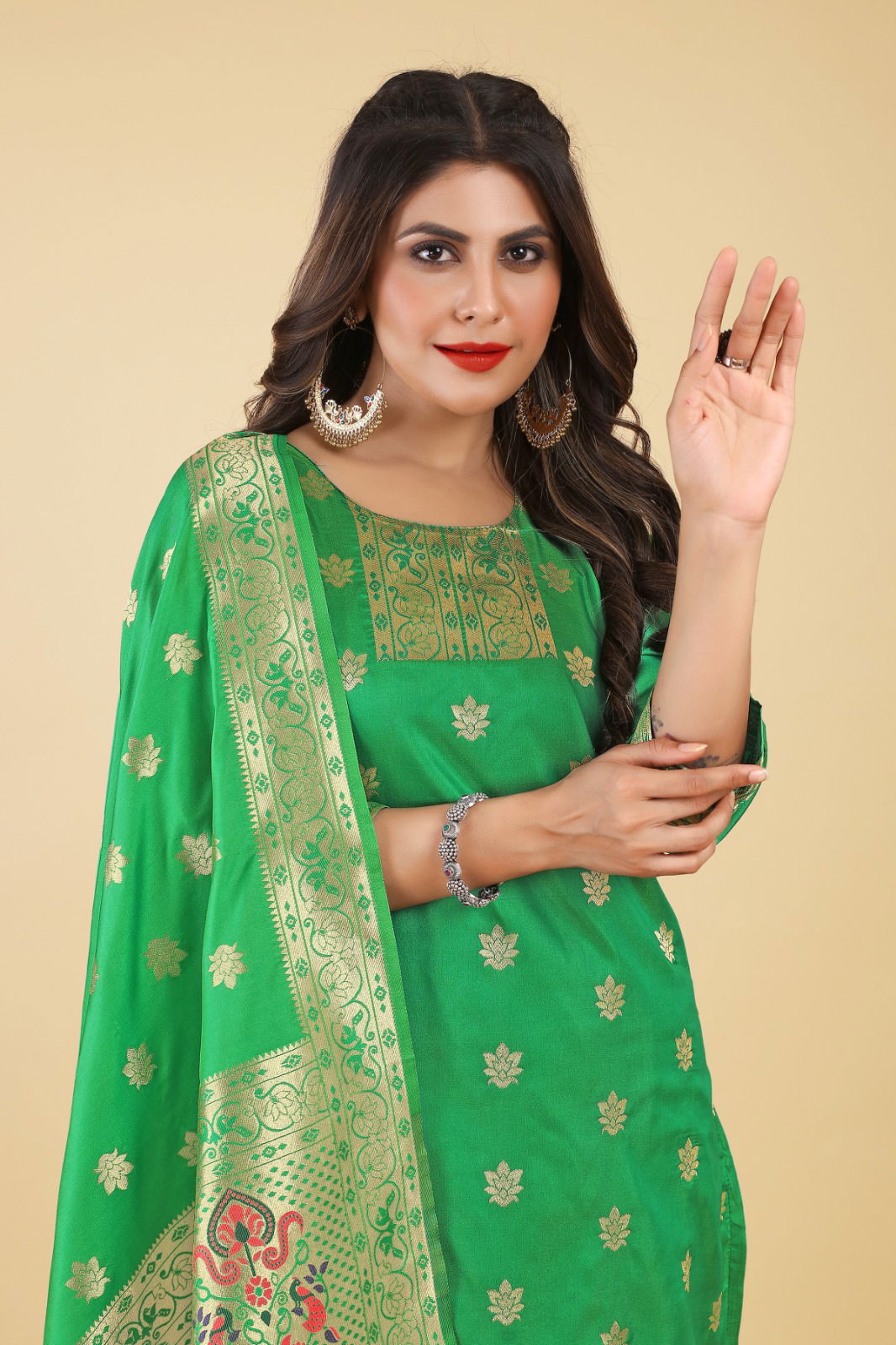 Hina Paithani Suits Silk Dress Material Catalog